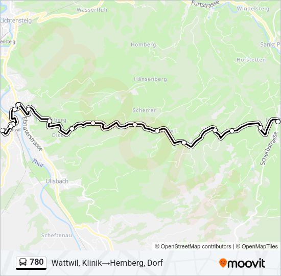 780 Bus Line Map