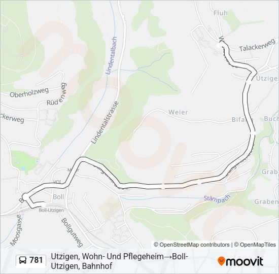 781 Bus Line Map