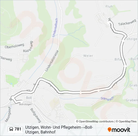 781 Bus Line Map