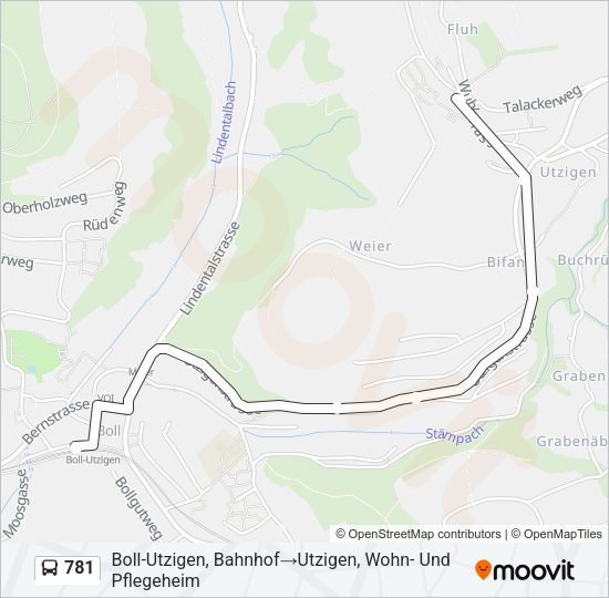 781 Bus Line Map