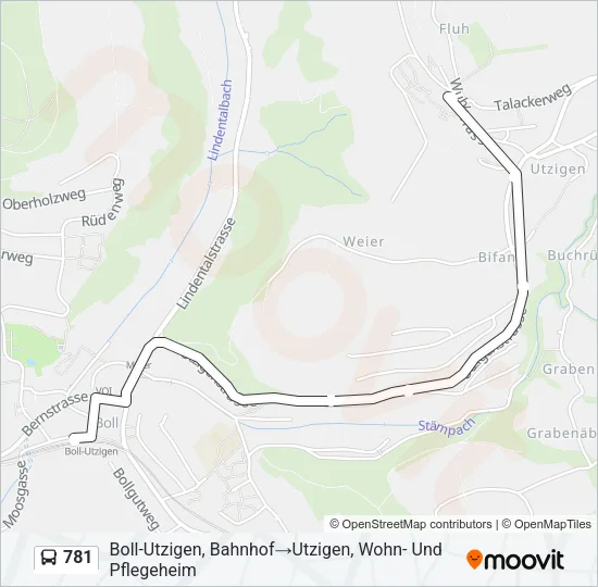 781 Bus Line Map