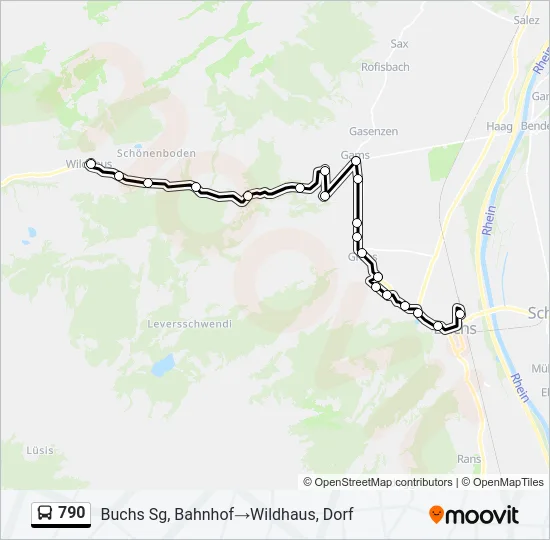 790 Bus Line Map