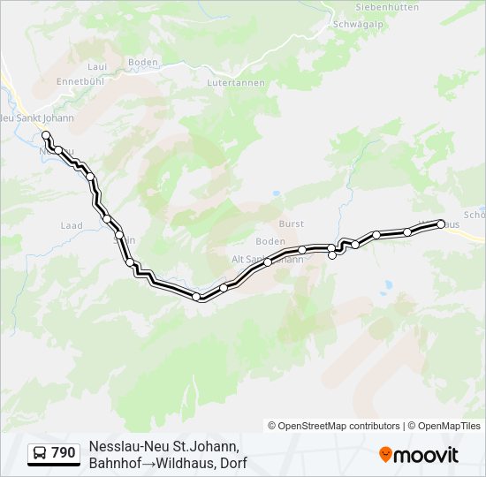790 Bus Line Map