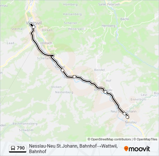 790 Bus Line Map