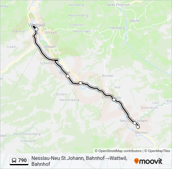 790 Bus Line Map