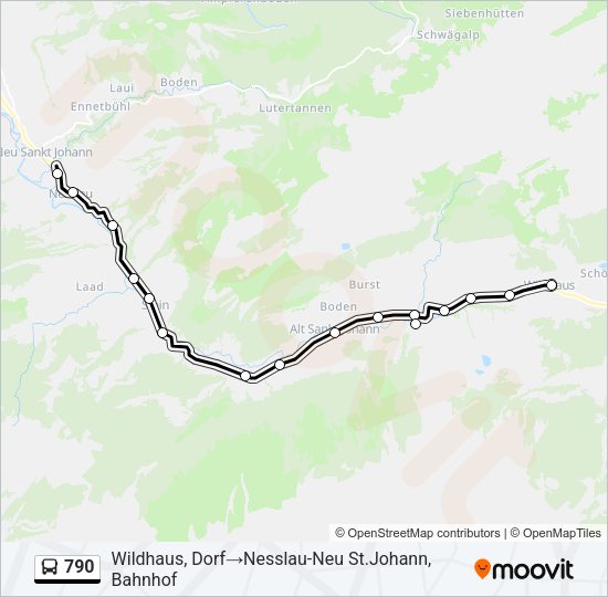 790 Bus Line Map