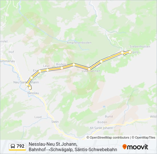 792 Bus Line Map