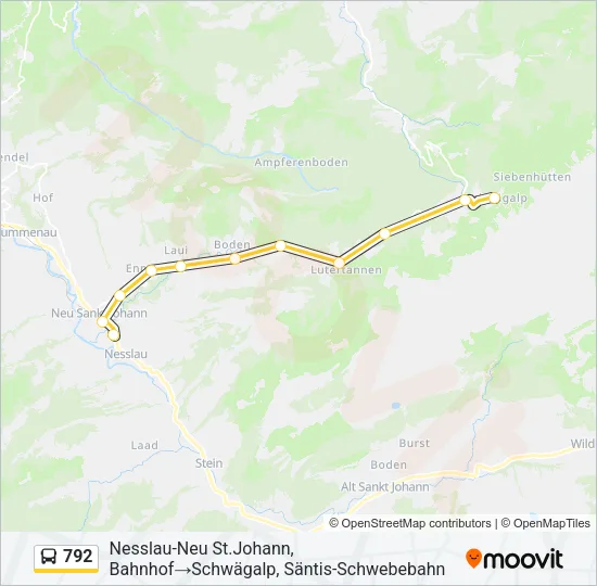 792 Bus Line Map