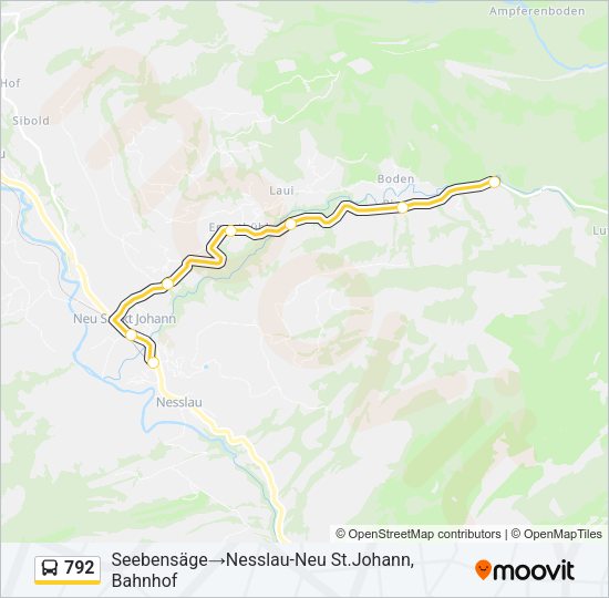 792 Bus Line Map