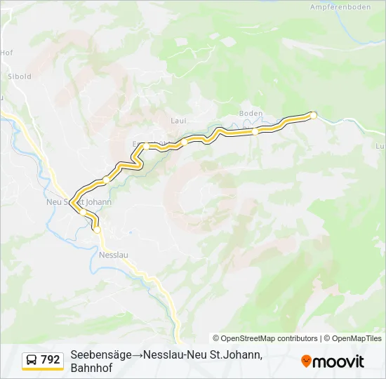 792 Bus Line Map