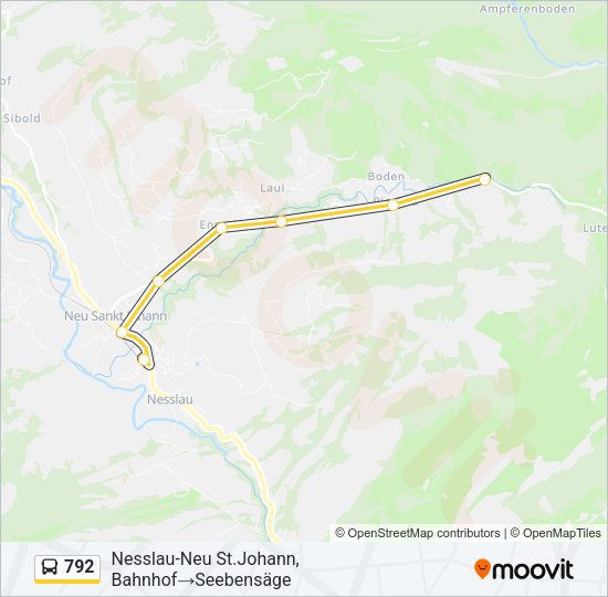 792 Bus Line Map