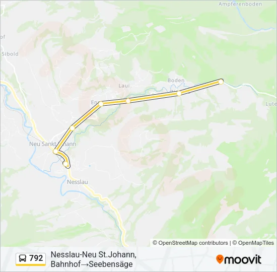 792 Bus Line Map