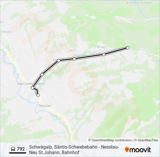 792 bus Line Map