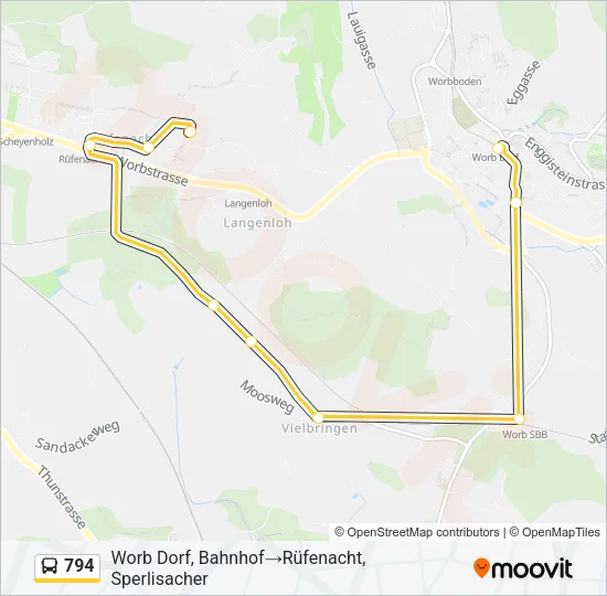 794 Bus Line Map