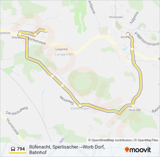 794 Bus Line Map