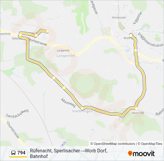 794 Bus Line Map