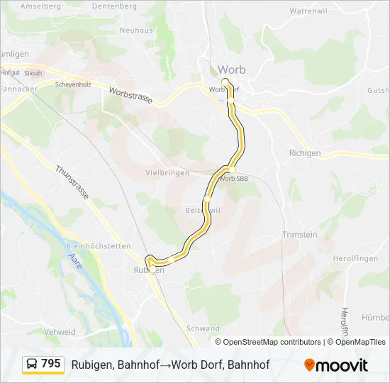 795 Bus Line Map