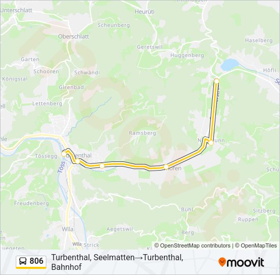 806 Bus Line Map