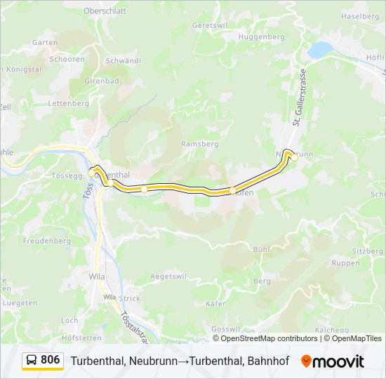 806 Bus Line Map