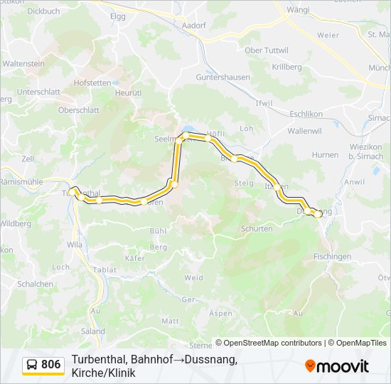 806 Bus Line Map
