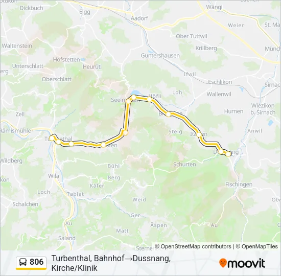 806 Bus Line Map