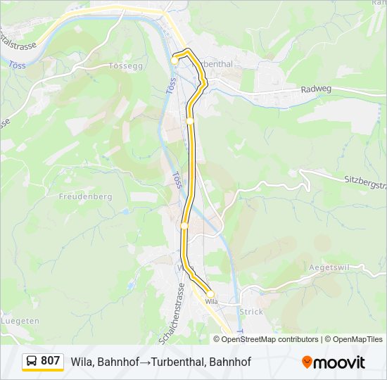 807 Bus Line Map