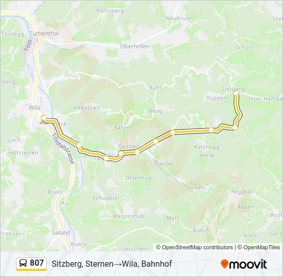 807 Bus Line Map