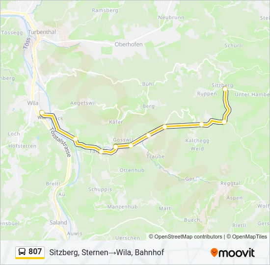 807 Bus Line Map