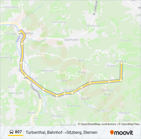 807 Bus Line Map