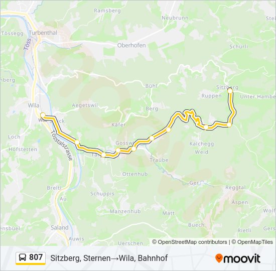 807 Bus Line Map