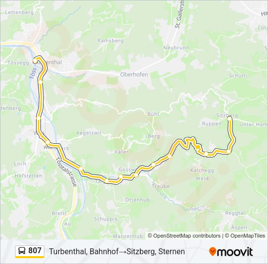 807 Bus Line Map