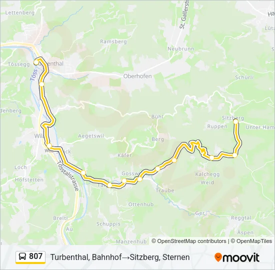 807 Bus Line Map
