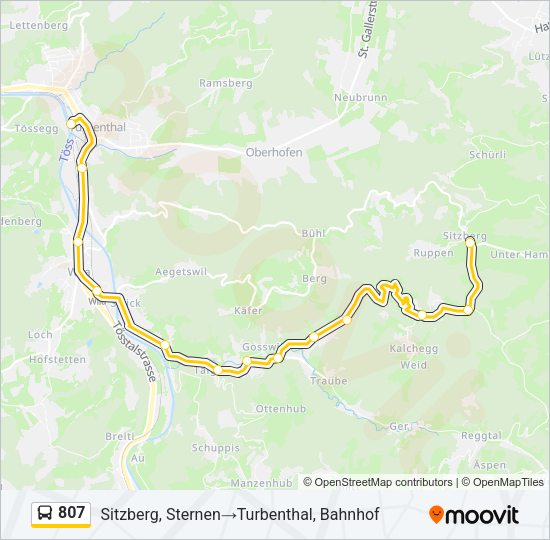 807 Bus Line Map