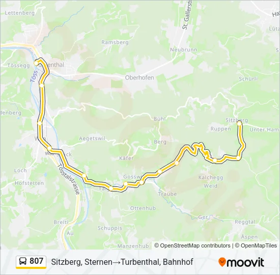 807 Bus Line Map