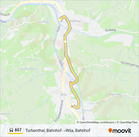 807 Bus Line Map