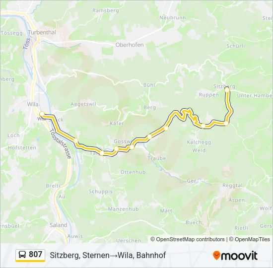 807 Bus Line Map