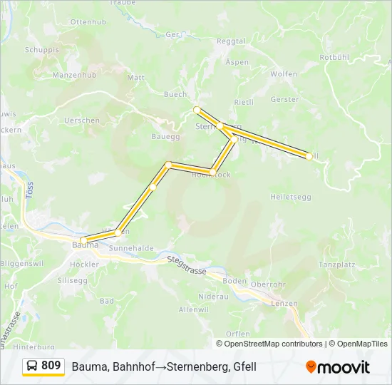 809 Bus Line Map