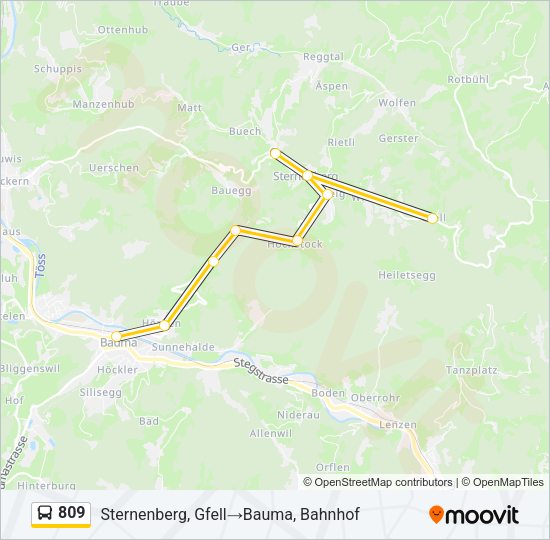 809 Bus Line Map