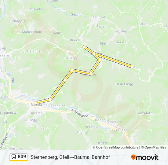 809 Bus Line Map