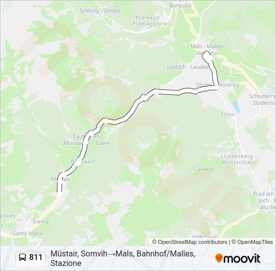 811 Bus Line Map