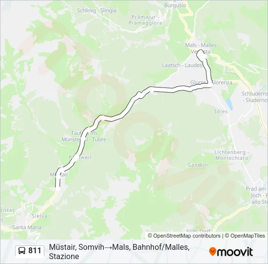 811 Bus Line Map