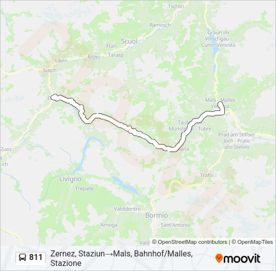811 Bus Line Map