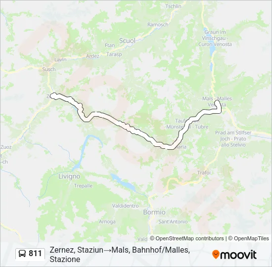 811 Bus Line Map