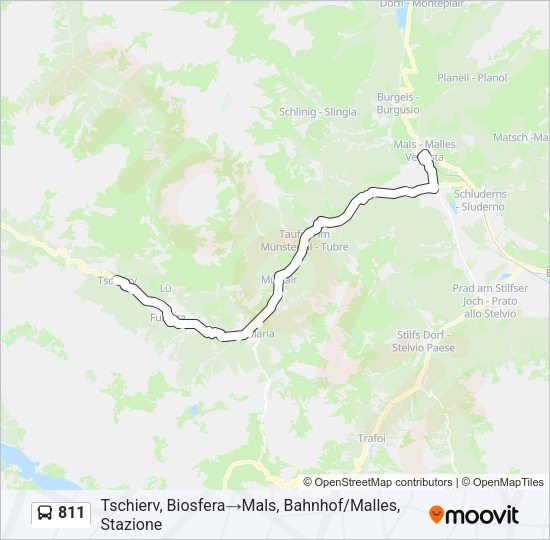 811 Bus Line Map