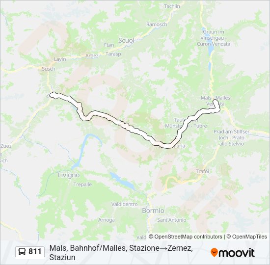 811 Bus Line Map