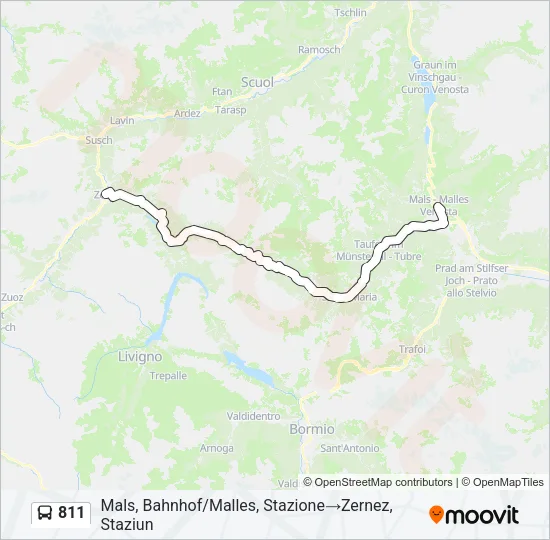 811 Bus Line Map