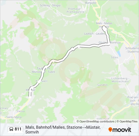 811 Bus Line Map