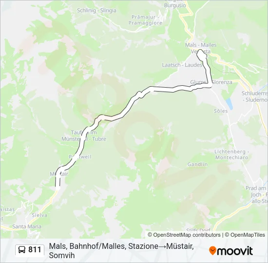 811 Bus Line Map