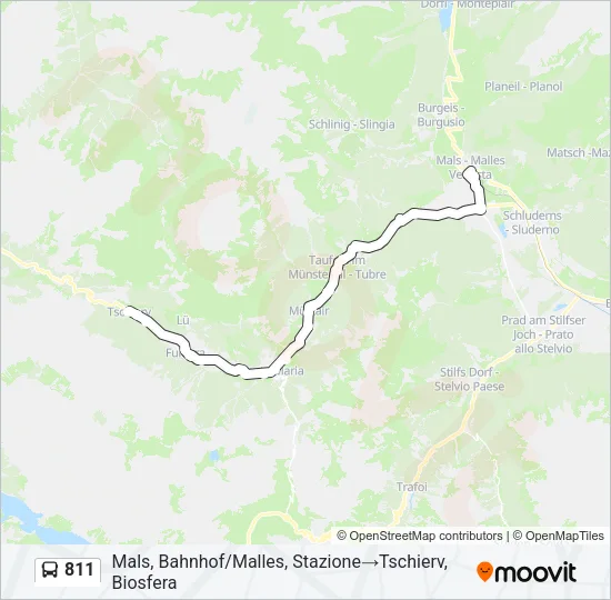 811 Bus Line Map