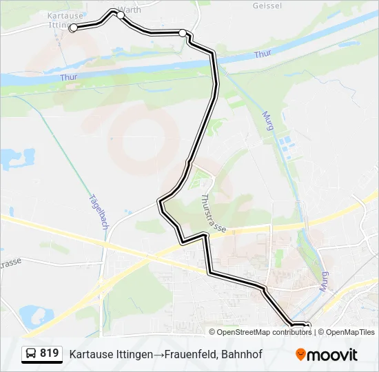 819 Bus Line Map